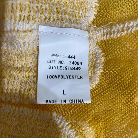 Ember Yellow Lace Embroidered Floral Kimono/Topper - Picture 6 of 7